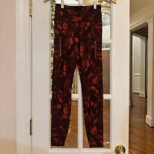 RAINIER HIGH RISE LEGGING TIGHT, SIZE XXS, RED/ORANGE FLORAL